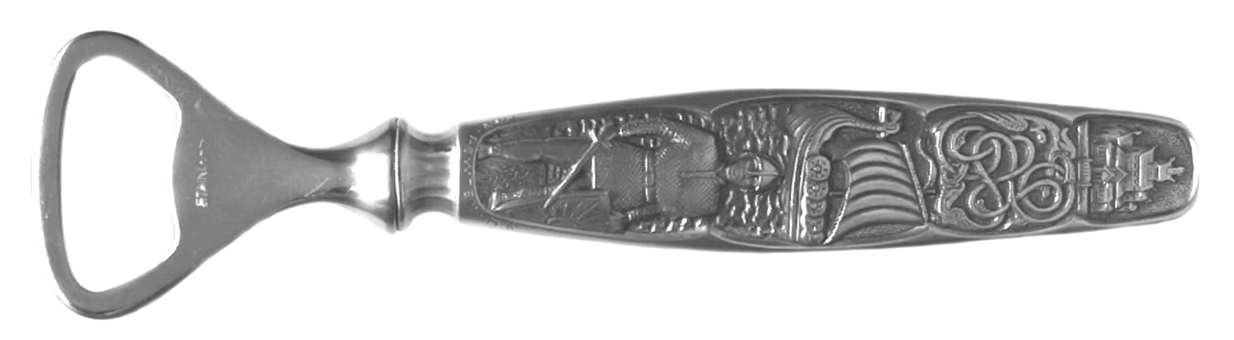 Hovdingtinn (Pewter) Bottle Opener with Stainless Bowl by Hardanger-1
