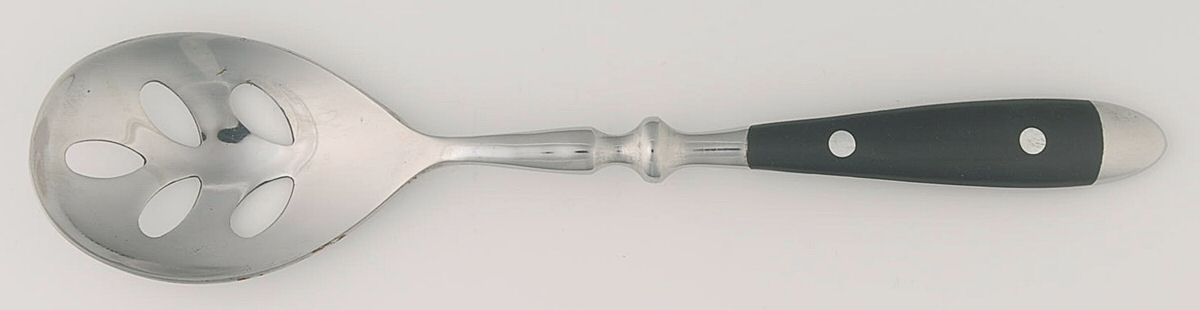 Bistro Black (Stainless) Pierced Tablespoon (Serving Spoon) by Hampton Silversmiths-1