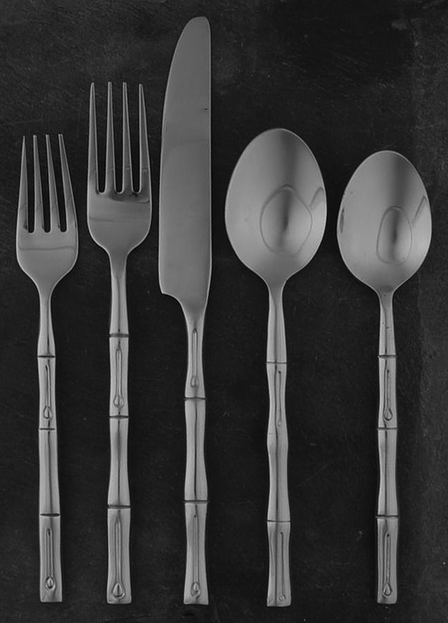 Bamboo (Stainless) 5 Piece Place Setting by Hampton Silversmiths-1
