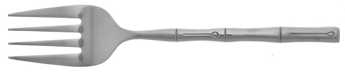 Bamboo (Stainless) Medium Solid Cold Meat Serving Fork by Hampton Silversmiths-1