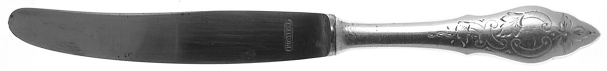 HNE1 (Silverplate) Dessert Knife with Stainless Blade by Hanseat-1