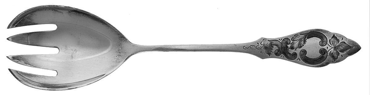 HNE1 (Silverplate) Solid Salad Serving Fork by Hanseat-1