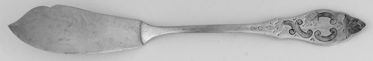 HNE1 (Silverplate) Flat Handle Master Butter Knife by Hanseat-1