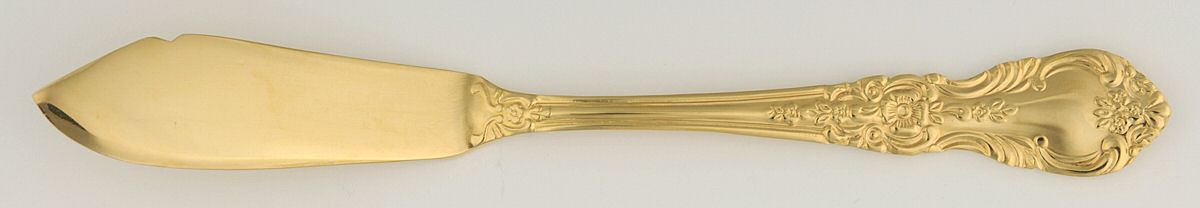 Golden Versailles (Gold Electroplate) Flat Handle Master Butter Knife by Home Concepts-1