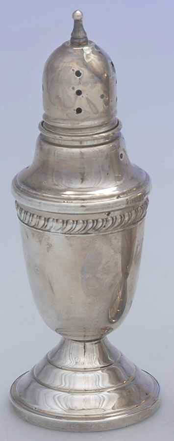 HTG3 (Sterling, Hollowware) Weighted Salt Shaker by Hamilton Silver-1