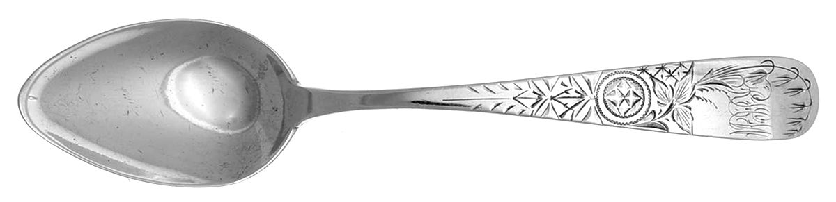 HSJ1 (Sterling) Monogrammed Oval Dessert/Soup Spoon by Harris & Shafer-1