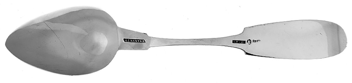 Coin Silver Flatware Tablespoon (Serving Spoon) by HI-HL Sawyer-2