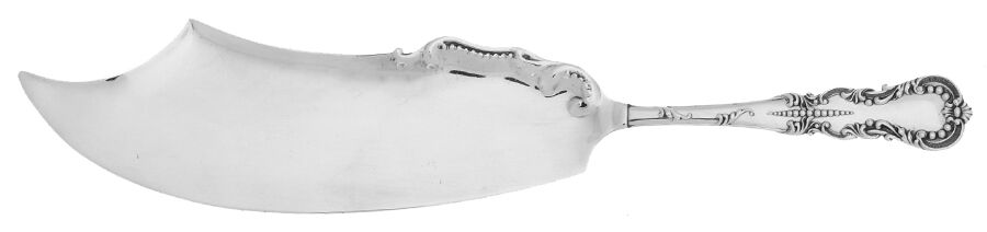 HCU2 (Sterling) Large Solid Fish Serving Knife by H H Curtis & Co-1