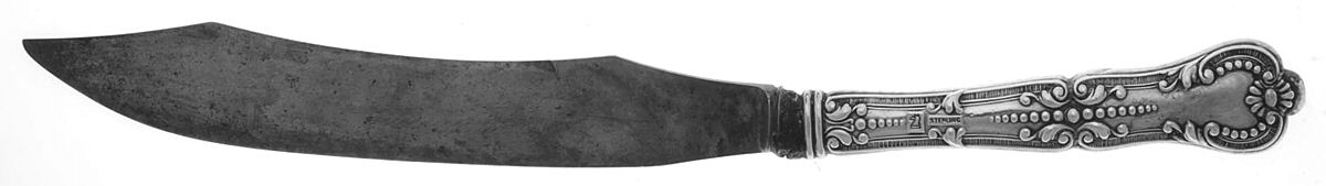 HCU2 (Sterling) Small Steak Carving Knife with Stainless Blade by H H Curtis & Co-1