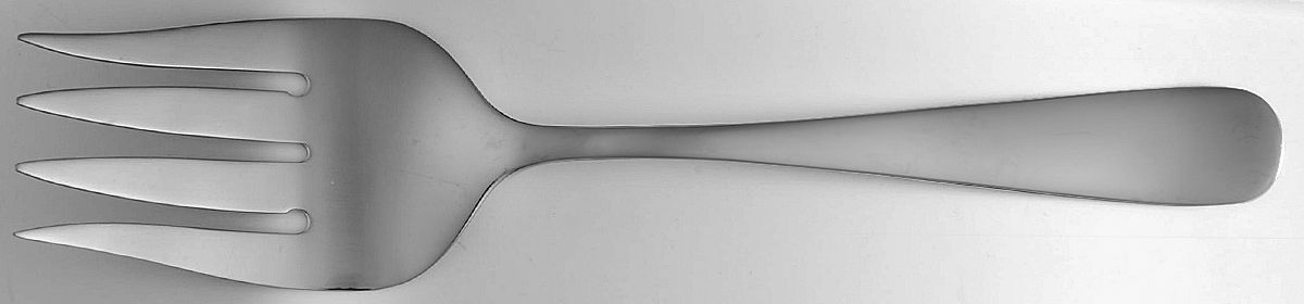 Melody (Stainless) Medium Solid Cold Meat Serving Fork by Hampton Silversmiths-1