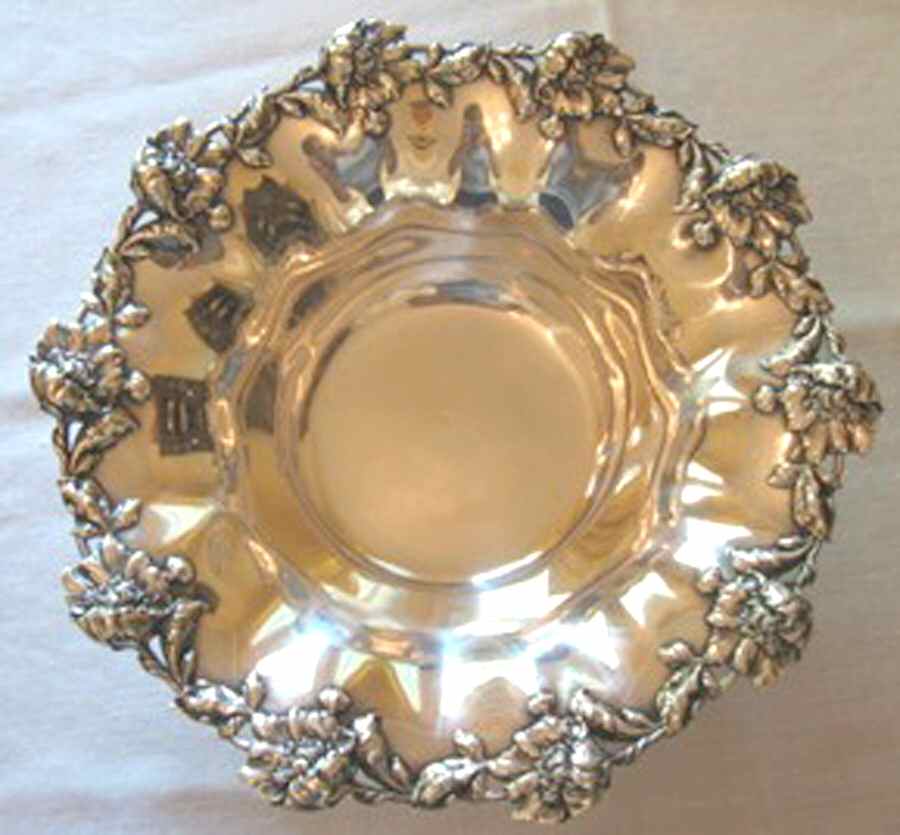 1680 (Sterling, Hollowware) Sterling Bon Bon Bowl by Cowell & Hubbard-1