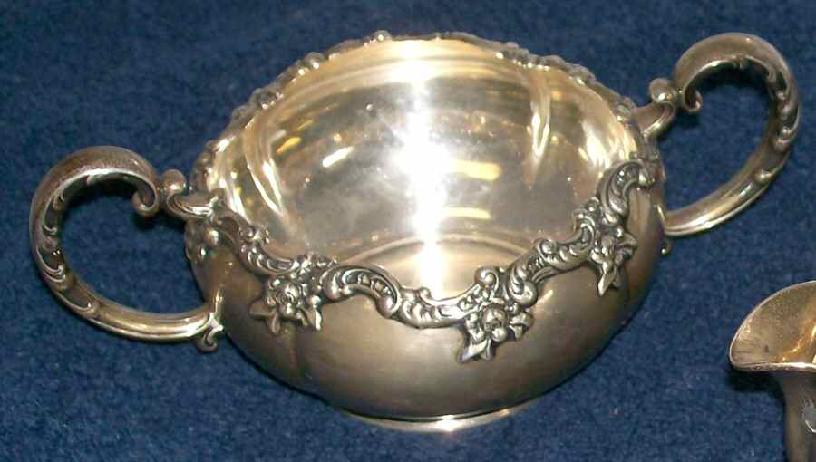 7215 (Sterling, Hollowware) Mini Open Sugar Bowl by H Mahler-1