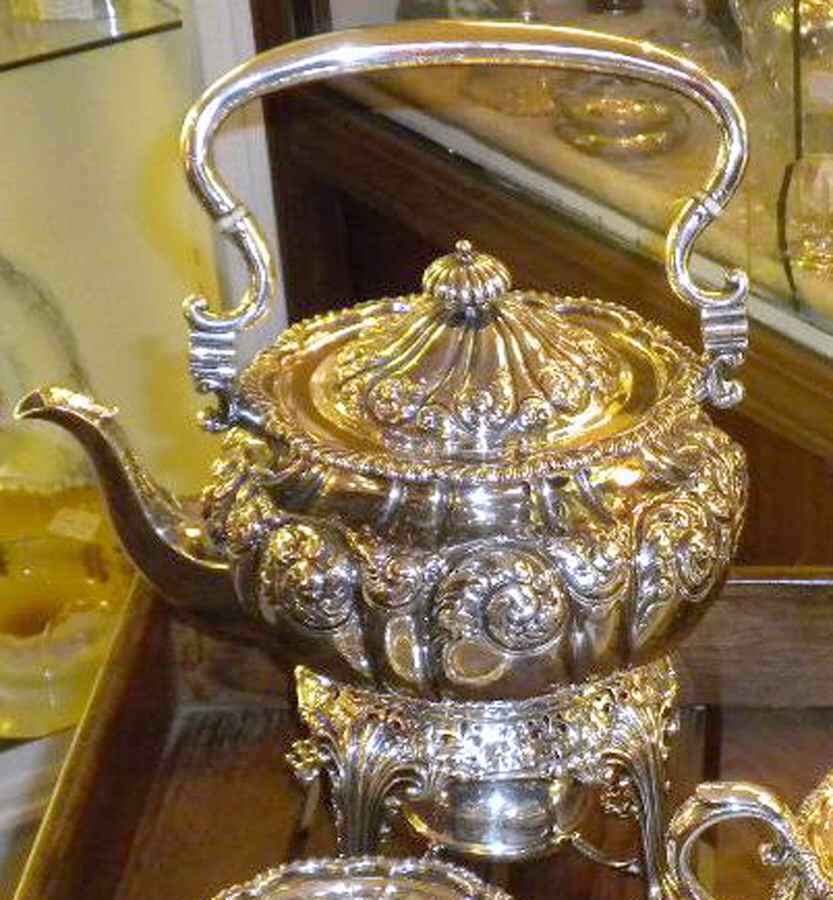 1891 (Sterling, Hollowware) Kettle, Stand & Burner by Howard & Co-1