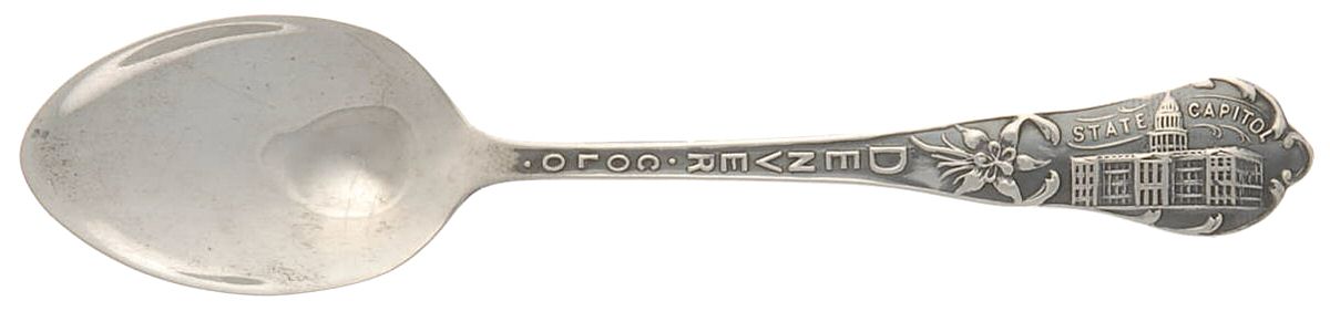 States & Cities Souvenir Spoons(Sterling) Colorado Demitasse Spoon by H.H.Tammen Curio Co.-1