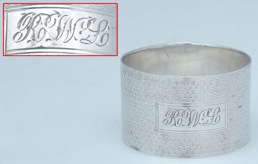 HBZ1 (Sterling, Hollowware) Napkin Ring by Harman Brothers-1
