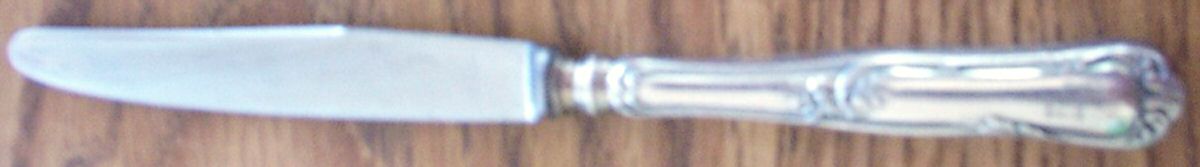 HFL6 (Silverplate) Dessert Knife with Stainless Blade by Homag-1