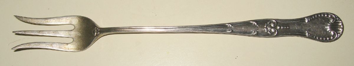 HCU7 (Sterling) Cocktail/Seafood Fork by H H Curtis & Co-1