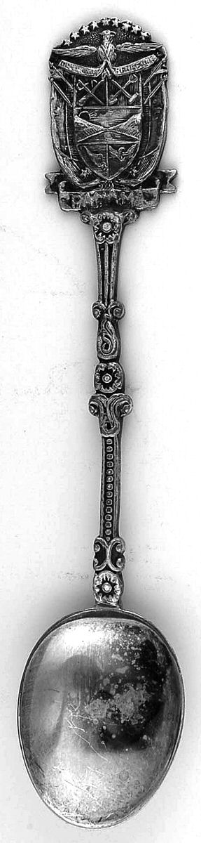 Sterling Souvenir Spoons Panama Demitasse Spoon by H. Hooijkaas Silver-1
