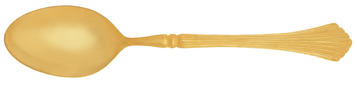 Golden Cannes (Gold Electroplate) Place/Oval Soup Spoon by Home Concepts-1
