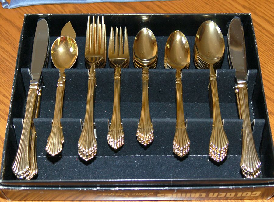 Golden Cannes (Gold Electroplate) Fork by Home Concepts-1