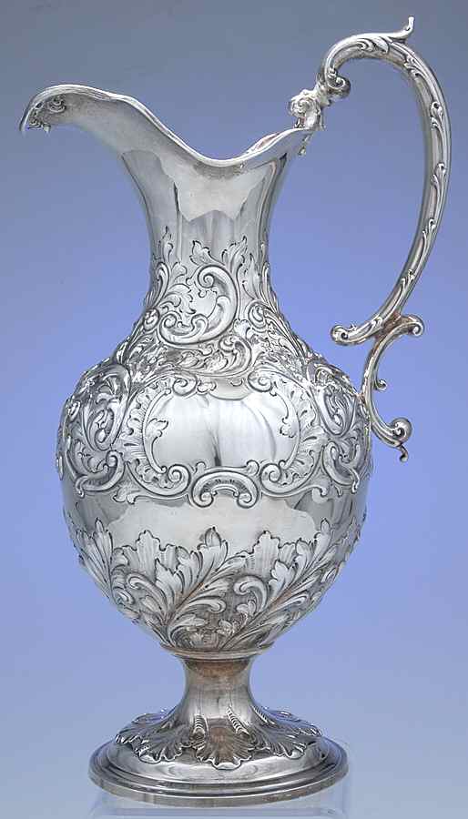 1902 (Sterling, Hollowware) Footed Ewer/Pitcher by Howard & Co-1
