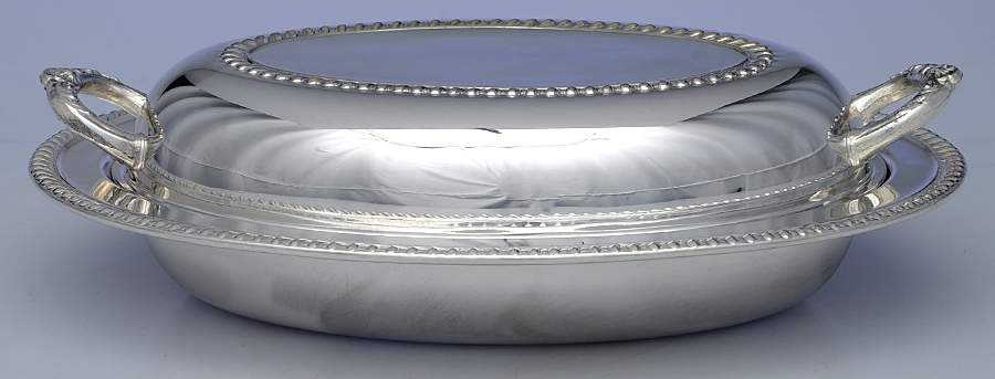 Silverplate Hollowware Double Vegetable Bowl by Hartford Sterling Co-1