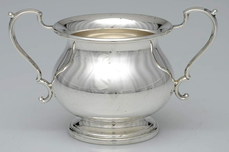 156 (Sterling, Hollowware) Open Sugar Bowl by Hartford Sterling Co-1