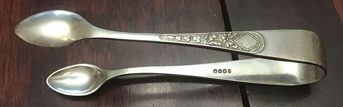 HTL2 (Silverplate) Sugar Tongs by Hamilton, Laidlaw & Co-1