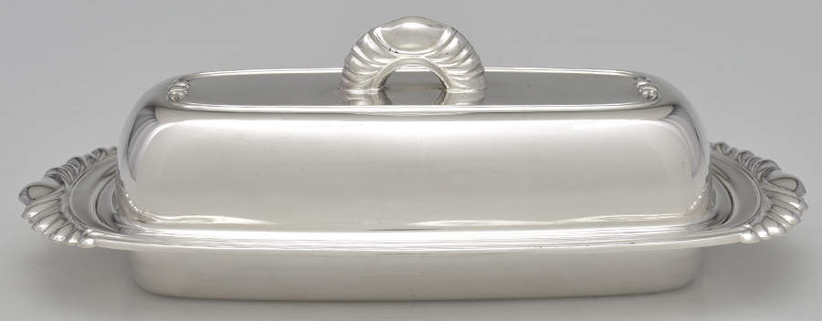 Silverplate Hollowware 1/4 Pound Covered Butter Dish by Home Decorators Inc-1