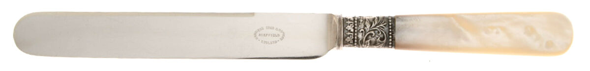 Pearl Handle 11 (Sterling) Pearl Handle Breakfast Knife by Harrison Bros & Howson-1
