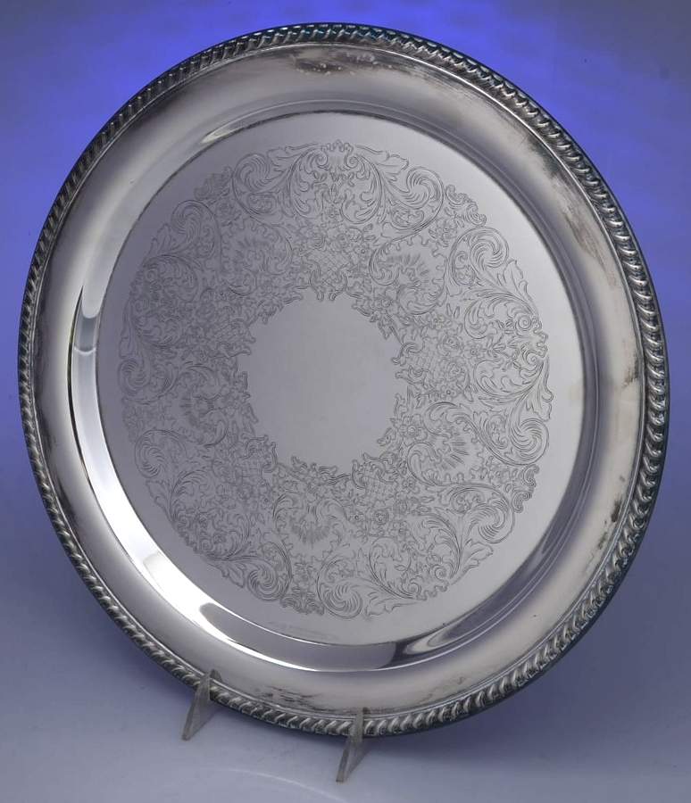 Castleton (Silverplate, Hollowware) 15" Round Tray by International Silver-1