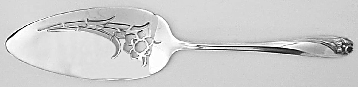 Daffodil (Silverplate, 1950) Solid Pierced Pie Server by International Silver-1