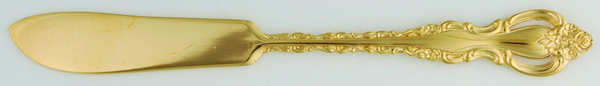 Golden Countess (Gold Electroplate, 1978) Flat Handle Butter Spreader by International Silver-1