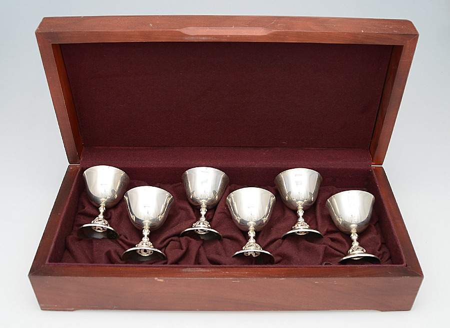 La Paglia Designed (Sterling, Hollowware) Champagne/Sherbet - Set of 6 with Case by International Silver-1