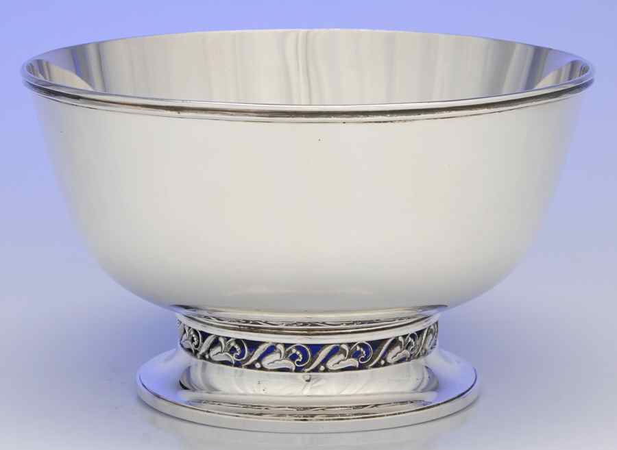 La Paglia Designed (Sterling, Hollowware) Large Sterling Footed Bowl by International Silver-1