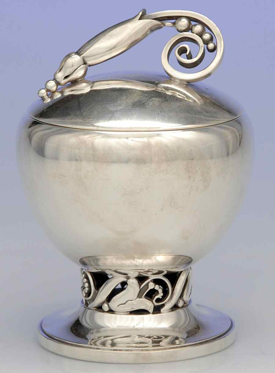 La Paglia Designed (Sterling, Hollowware) Mini Sugar Bowl & Lid by International Silver-1