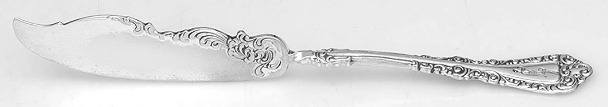 Plymouth (Silverplate, 1897) Monogramed Flat Handle Master Butter Knife by International Silver-1