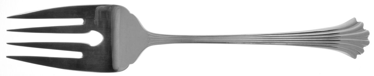 Tiara (Stainless) Large Solid Cold Meat Serving Fork by International Silver-1