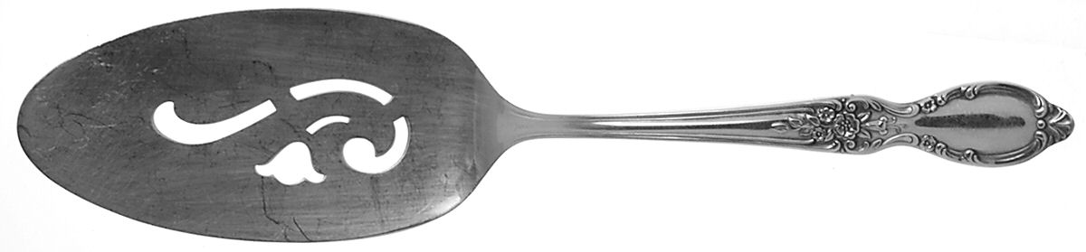 Victorian Rose (Silverplate, 1954) Solid Pierced Pie Server by International Silver-1