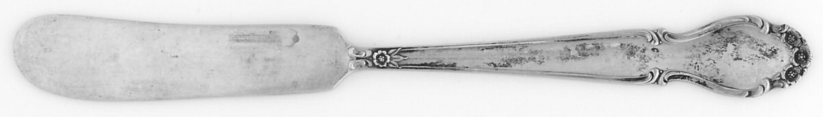 Wedding Bells (Sterling, 1948) Flat Handle Butter Spreader by International Silver-1