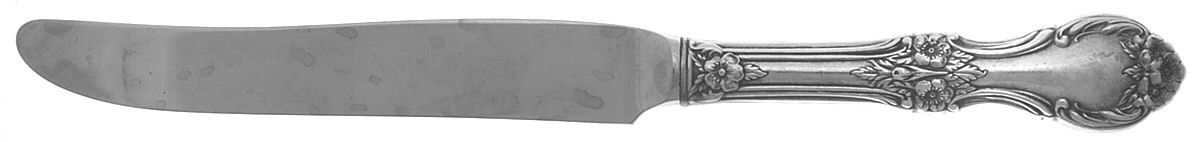 Wild Rose-New (Sterling, 1948, New, No Monos) New French Hollow Knife by International Silver-1