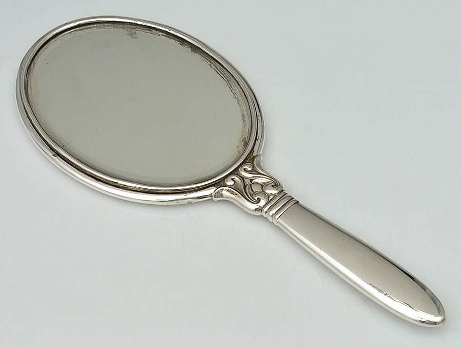 Royal Danish (Sterling, Hollowware) Mirror with Handle by International Silver-1