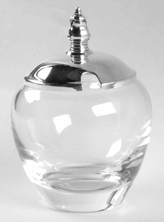 Royal Danish (Sterling, Hollowware) Crystal Marmalade & Sterling Lid by International Silver-1