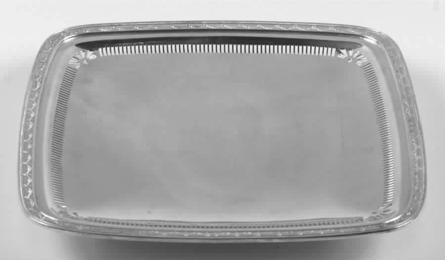 Anniversary (Silverplate, Hollowware) Square Plated Sandwich Plate by International Silver-1