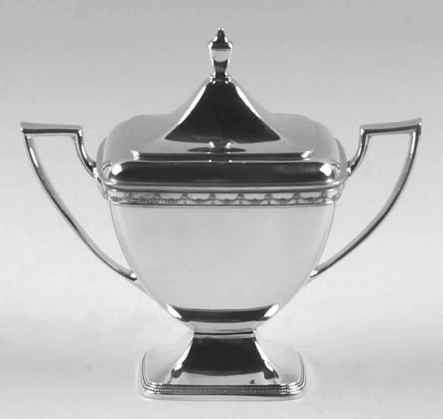 Anniversary (Silverplate, Hollowware) Sugar Bowl & Lid by International Silver-1