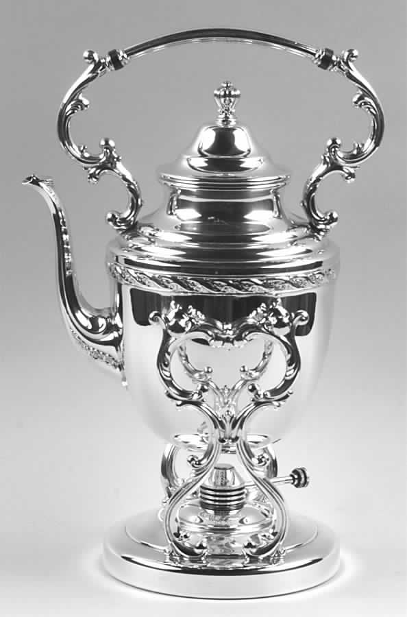 Spring Flower (Silverplate, Hollowware) Kettle, Stand & Burner by International Silver-1