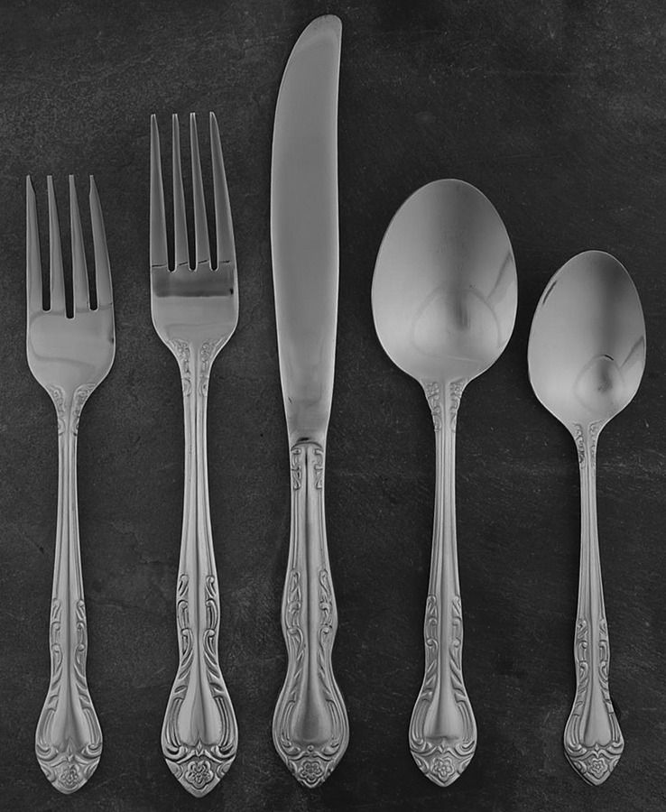 Queen's Fancy (Stainless, Glossy) 40 Piece Estate Set by International Silver-1