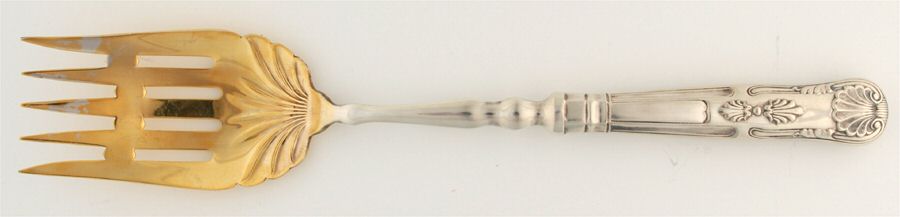 ISF2 (Silverplate) Salad Serving Fork with Plated Prongs by Israel Freeman & Son Ltd-1