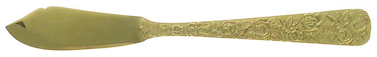 Cellini Romanesque (Gold Electroplate) Flat Handle Master Butter Knife by Japan-1