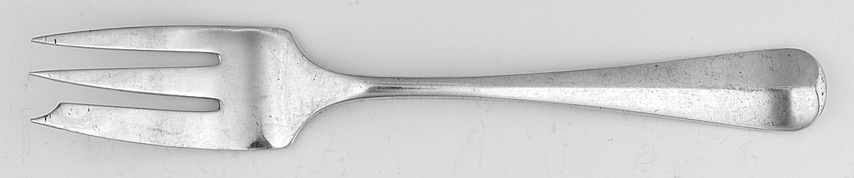 Queen Anne (Sterling) 3-Tine Salad Fork by James Robinson-1